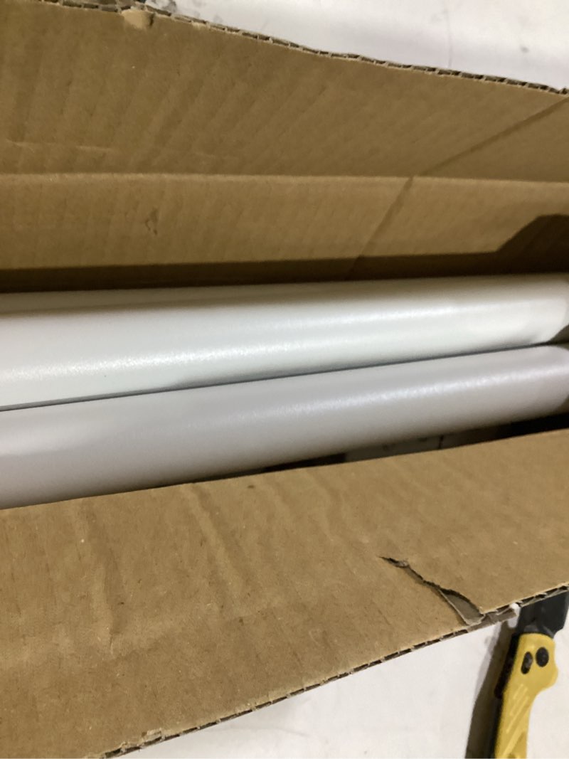 Condition photo showing Good Condition for white tension curtain rod 51-165in, long adjustable tension rods no drilling for window or bathroom, outdoor curtain rods for patio, easy to install, never rust, rod diameter 1.26 inches-white white 51''-165''