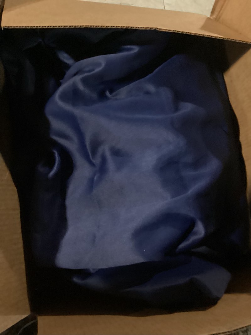 Condition photo showing New/Like New for CUCRAF Navy Blue Blackout Curtains 96 Inches Length 2 Panels Set, Rod Pocket and Back Tab Window Curtain, Dark Blue Thermal Insulated Darkening Drapes for Bedroom Living Room (W52 x L96 Inch) Navy Blue 52"W x 96"L (Pack of 2)