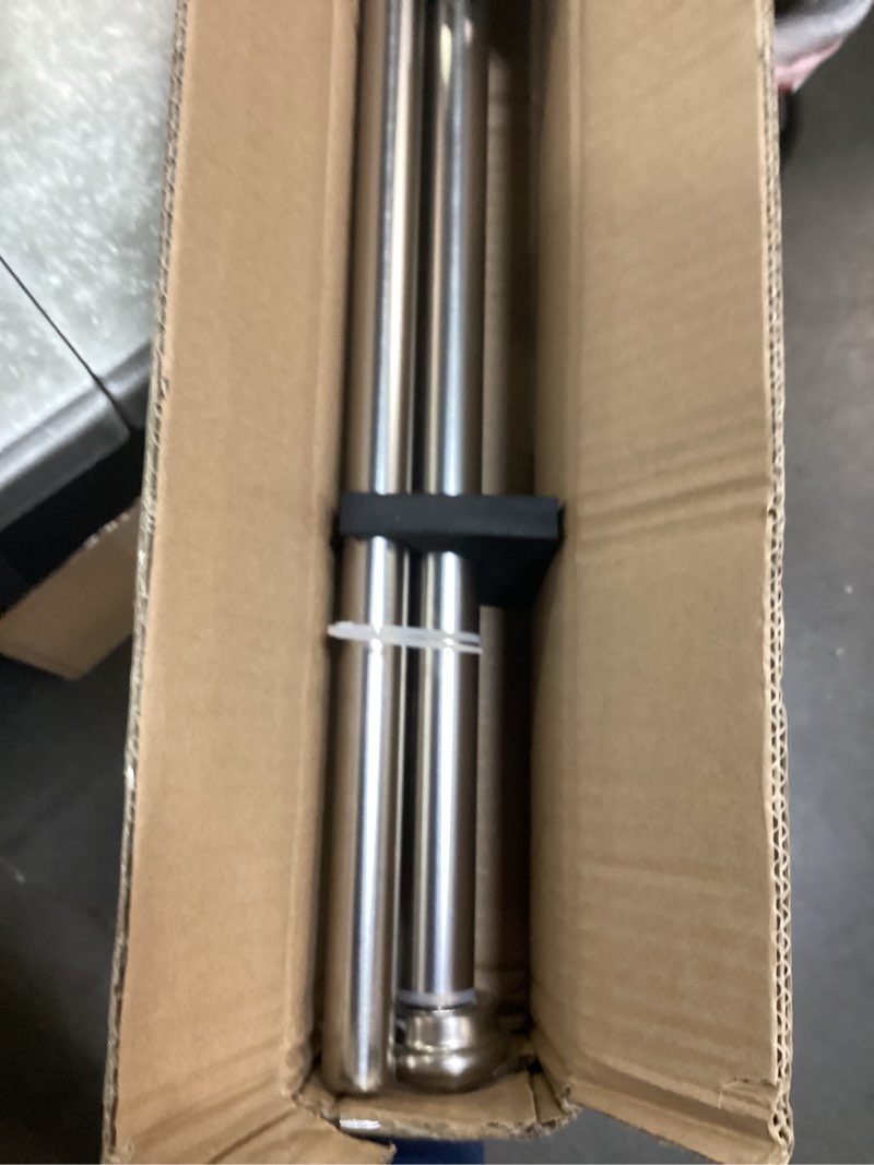 Condition photo showing New/Like New for Brushed Nickel Curtain Rods for Windows 72 to 144 Inch, Heavy Duty 1 Inch Diameter Single Curtain Rods, Telescoping Drapery Rods with Aluminum Alloy End Cap Finials, Wall Mount and Ceiling Mount