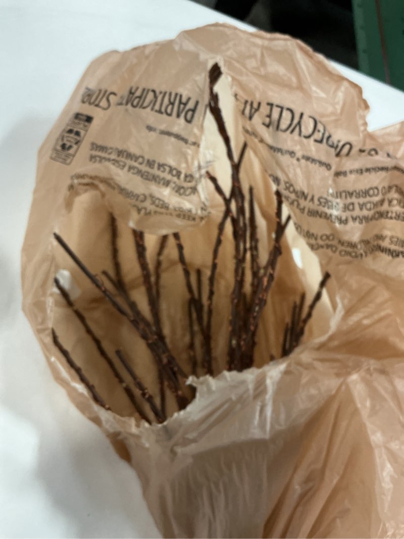 Condition photo showing As Is for LITBLOOM Lighted Brown Willow Branches 32IN 100 LED with Timer Battery Operated, Tree Branch with Warm White Lights for Holiday Christmas Decoration Indoor Outdoor Use