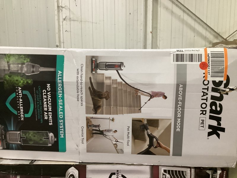 Condition photo showing As Is for Shark ZU102 Rotator Pet Upright Vacuum with PowerFins HairPro & Odor Neutralizer Technology, Charcoal, 2.9 L Dust Cup PowerFins+Odor Neutralizer Technology