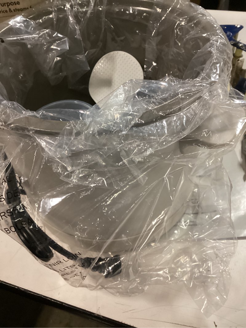 Condition photo showing Good Condition for bella 16 Cup Rice Cooker with Steamer, Dishwasher Safe Steaming Basket, Rice Paddle and Measuring Cup, Removable Nonstick Cooking Bowl, Automatic Keep Warm Function?, 400 Watt, Oatmilk