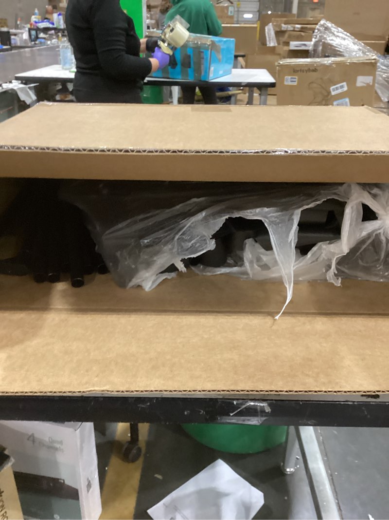 Condition photo showing As Is for Portable Closet, Freestanding Wardrobe Closet Organizers and Storage,Open Clothing Racks for Hanging Clothes with 4 Shelves and 2 Hanging Rods?47.8x15.8x63.4 Inches 48"W×16"D×63.5"H