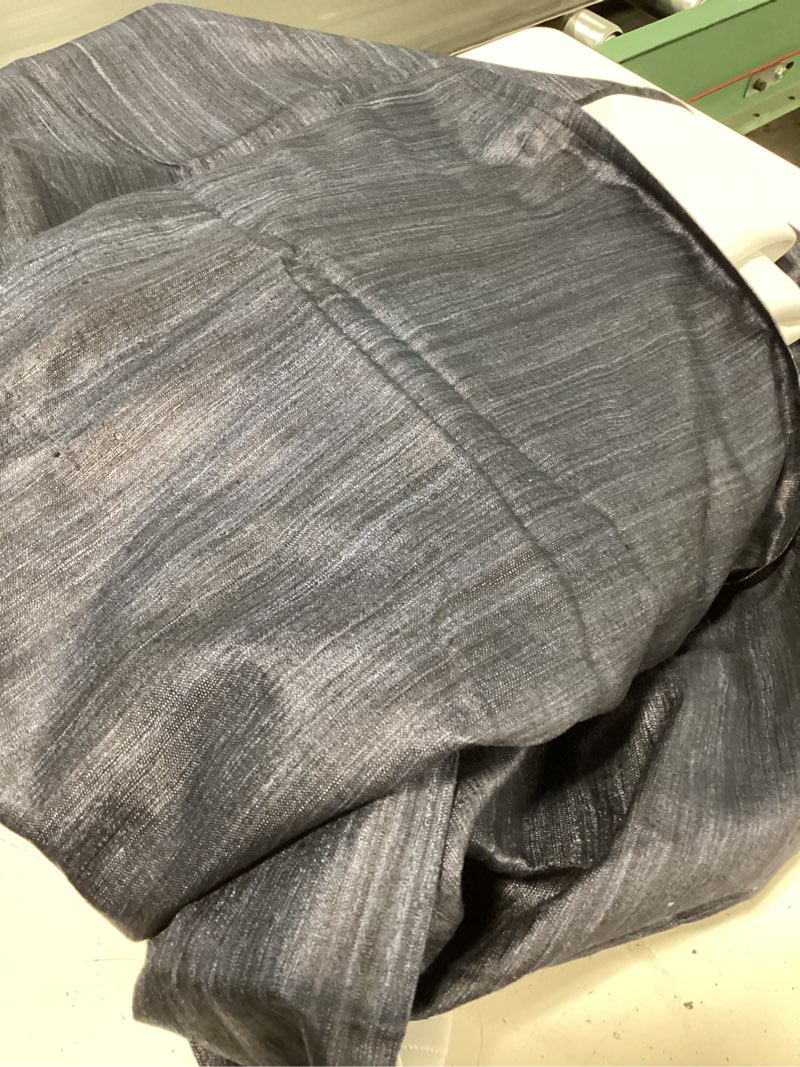 Condition photo showing Good Condition for raw silk room darkening curtain - single panel navy 48 x 96
