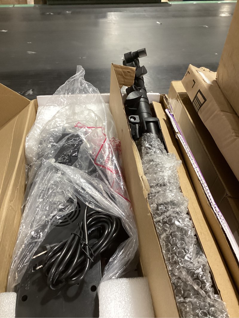 Condition photo showing Good Condition for DJ Lights with Stand - 5IN1 DJ Party Lighting System with Rotating Disco Ball, UV, Strobe, Pattern & Par Light, Remote Control & Foldable Tripod for Events Gigs Weddings Karaoke 5IN1 DJ Lights