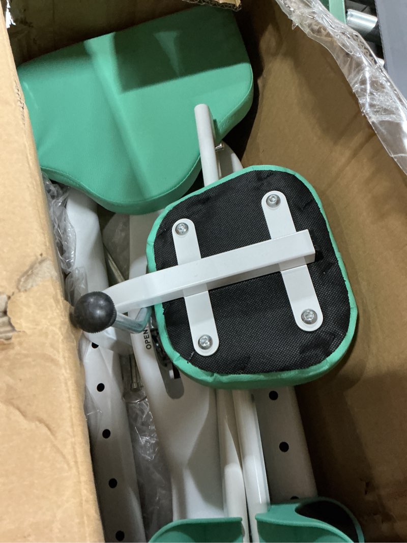 Condition photo showing Good Condition for leg stretcher split machine with backrest, adjustable 0-190° splits trainer for flexibility, 330lb capacity stretching equipment for ballet yoga dance gymnastics, home gym fitness equipment green