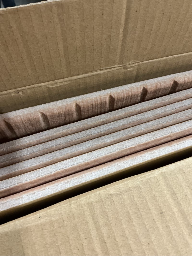 Condition photo showing Good Condition for Art3d 6-Pack Self-Adhesive Acoustic Wall Panels for Home Décor, 24 x 24 Inch Soundproofing Panels for Office Studio Bedroom - High Noise Absorption Polyester Fiber, Wood Grain Airbrush