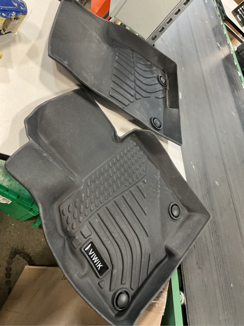 Condition photo showing As Is for (Incomplete 2 pices only) (similar to stock photo ) VIWIK Floor Mats for Toyota Camry 2012-2017 All Weather Protection Custom Full Set Liners Include 1st and 2nd Row Front & Rear Black Car Liners TPE