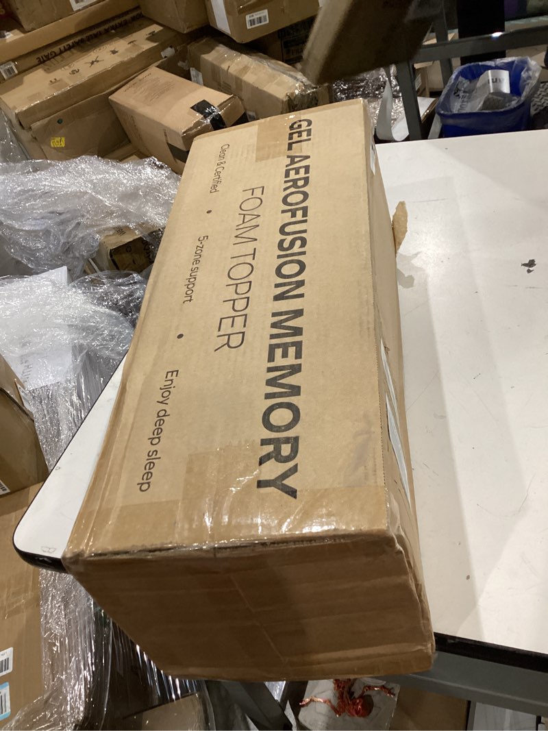 Condition photo showing New/Like New for 2 inch 5-zone twin memory foam mattress topper, gel infused foam mattress topper for pressure relief, certipur-us certified twin bed topper,blue, 38"×75" 2 inch twin