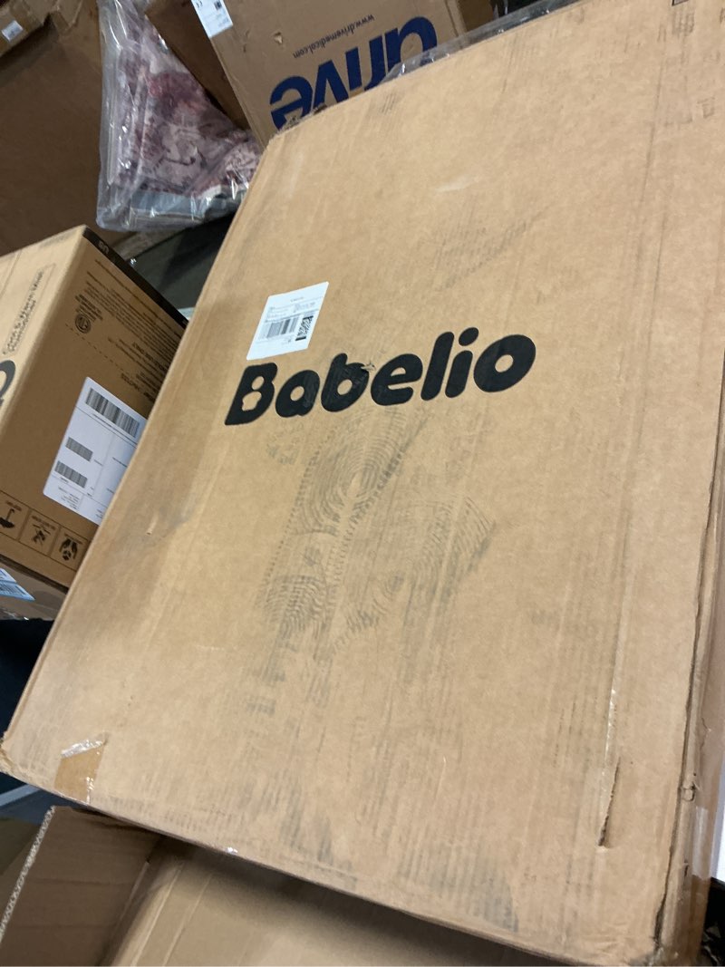Condition photo showing New/Like New for Babelio Baby Gate for Stairs & Doorways, 26-43" W 34" H Extra Tall| No Bottom Bar| Easy Installation| One-handed Operation| Auto-close| Hardware Mount (Drill Needed) Safety Dog/Pet Gate Indoor (White) White - B17 26-43" W, 34" H