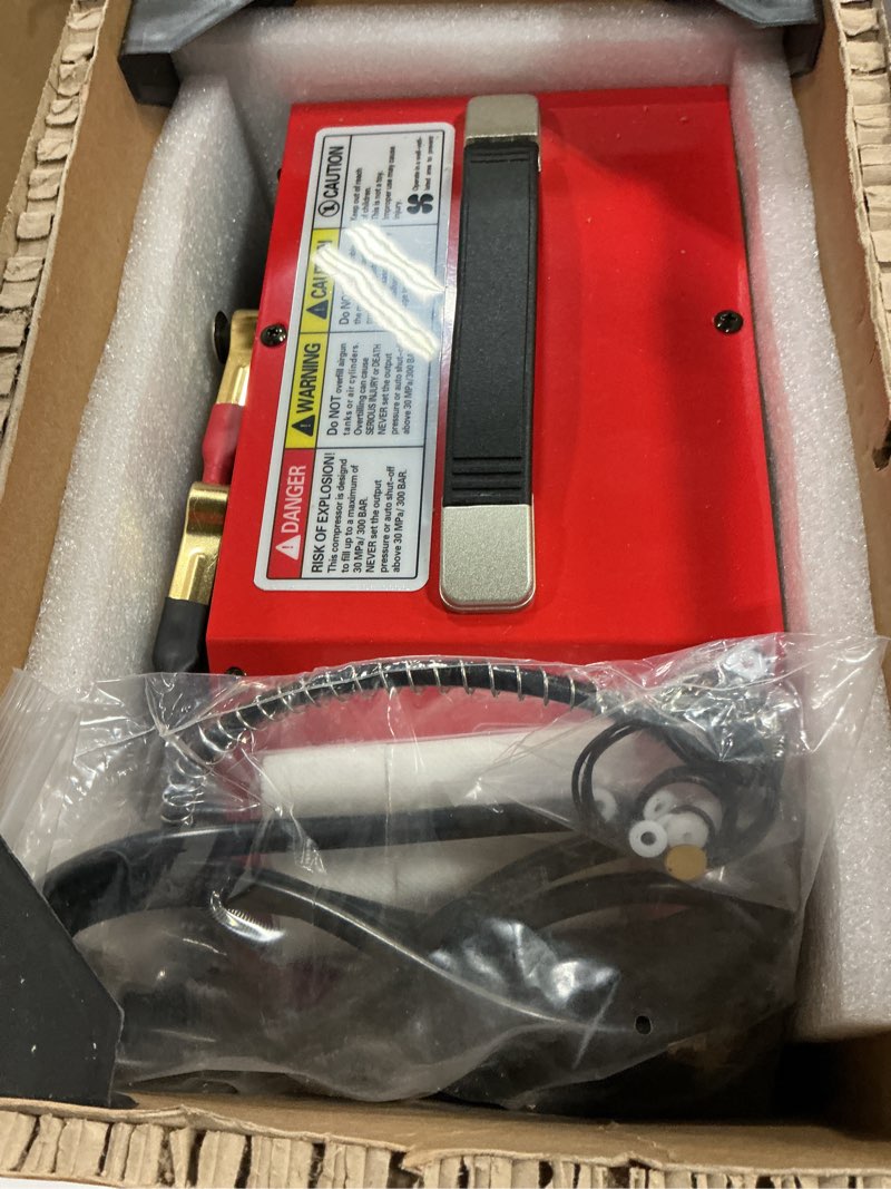 Condition photo showing Good Condition for 4500psi pcp air compressor – professional-grade, 350w rapid fill (500cc/20 min), dual-fan cooling, auto shut-off, oil-free, tri-power ac/110/220v/12v for air rifle, paintball