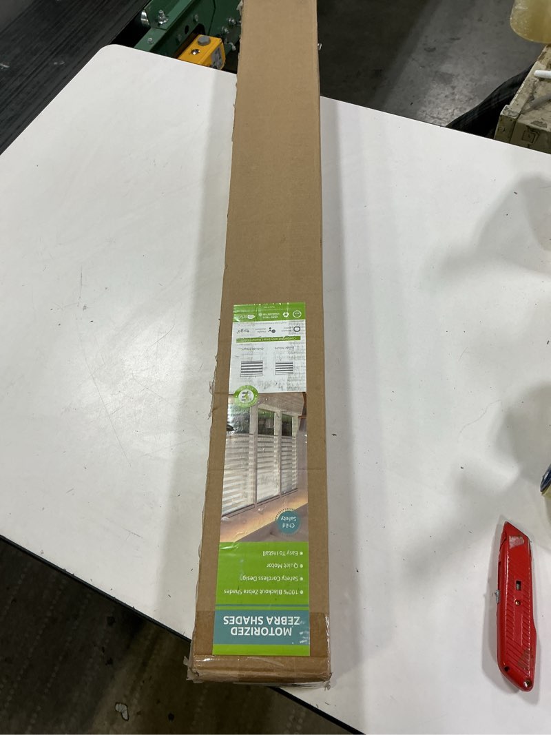 Condition photo showing New/Like New for Motorized Zebra Blinds with Remote,Rechargeable Smart Electric Cordless Shade?Grey?34½"W X 72" H Grey 34.5"W x 72"H