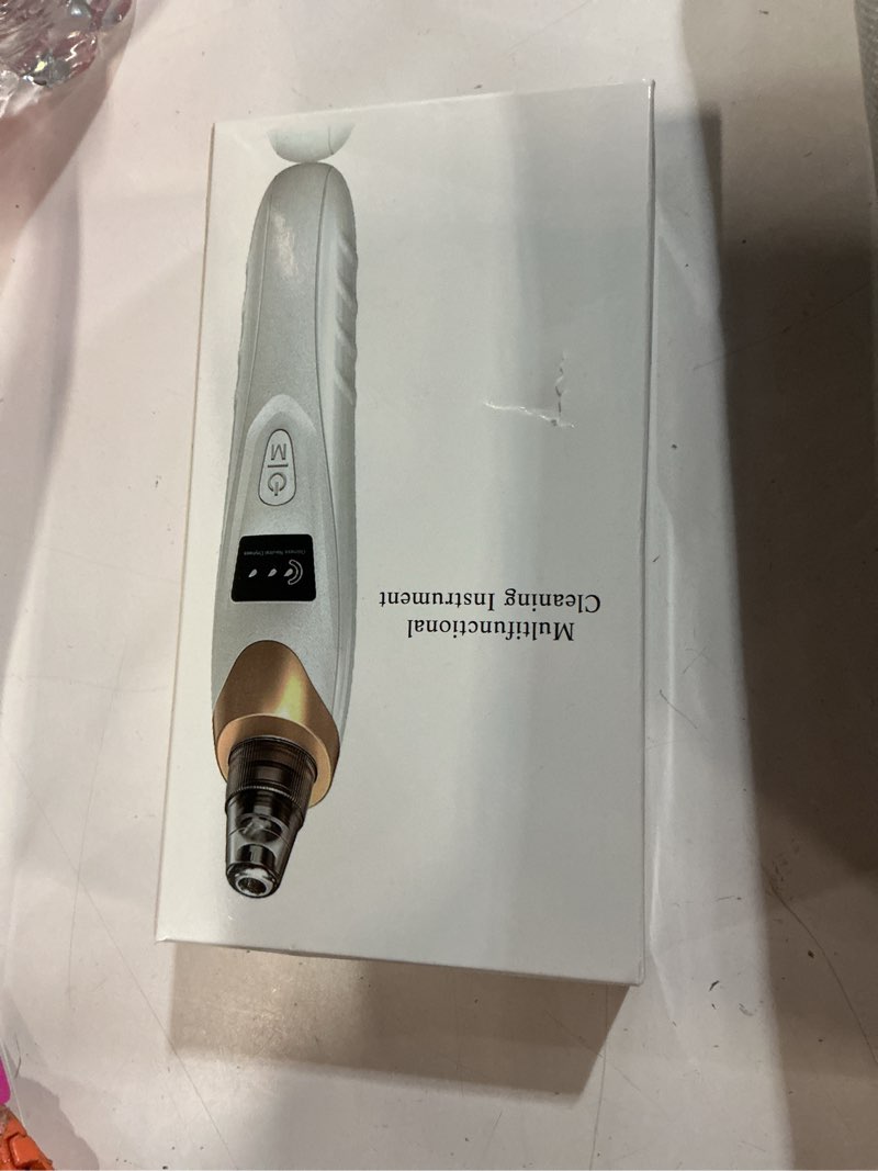 Condition photo showing New/Like New for 2025 Pore Vacuum, USB Rechargeable Blackhead Remover Vacuum,3 Levels Adjustable Pore Vacuum Blackhead Remover, with 5 Suction Power,6 Probes,Face Vacuum Pore Cleanser for Women & Men-White