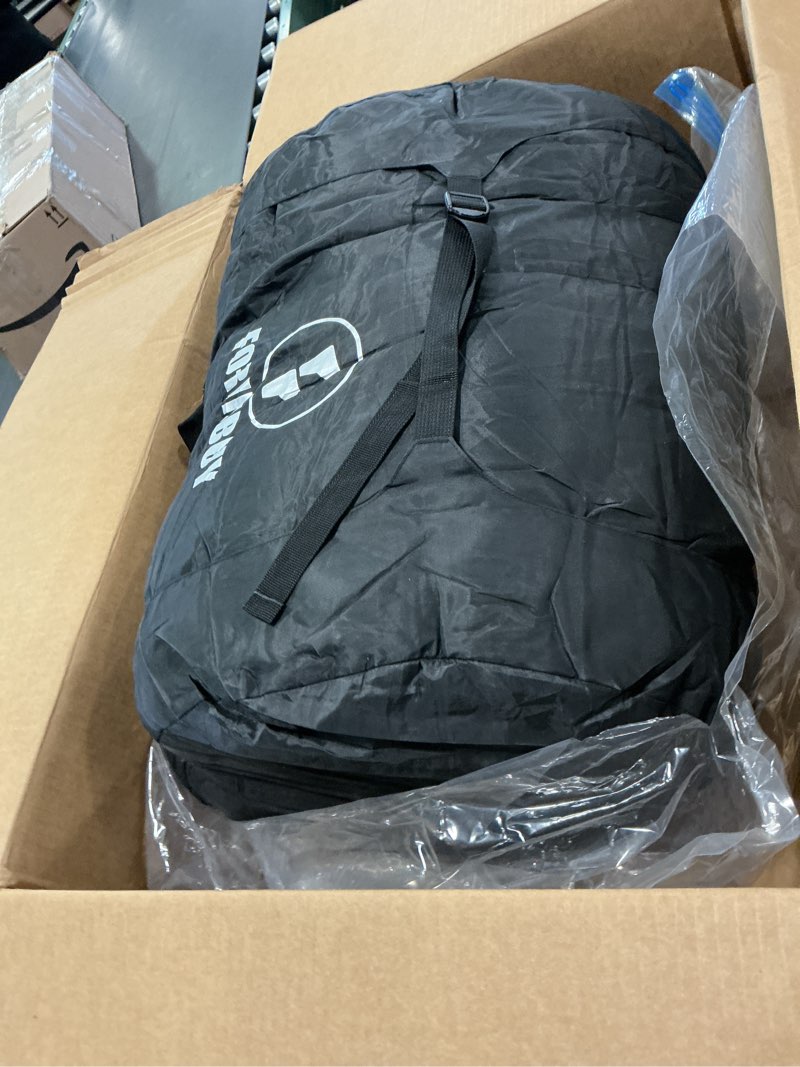 Condition photo showing As Is for 0 Degree Double Sleeping Bag for Adults, 2 Person Cold Weather Queen Size Sleeping Bag for Camping, RV Travel, or Family Outdoors