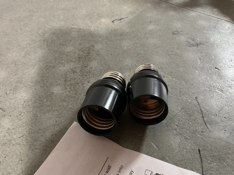 Condition photo showing Good Condition for suraielec light sensor socket, automatic dusk to dawn light socket with 360° sensor rotation, e26 e27 bulb base adapter for outdoor lighting, ul listed, black, 2 pack