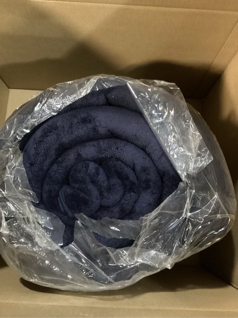 Condition photo showing Good Condition for Large Area Rugs for Bedroom Living Room - 8x10 Feet Ultra Soft Navy Blue Rug Thickened with Memory-Foam, Solid Modern Minimalist Carpets for Home Decor, Non-Slip and Comfy Nursery Room Rugs 8x10 Feet Navy Blue