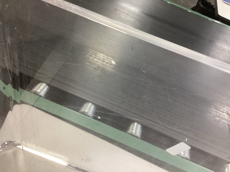 Condition photo showing As Is for similar side table acrylic c table, multipurpose side tables living room c shaped end table acrylic clear c side table for bedroom, living room and patio |  transparent