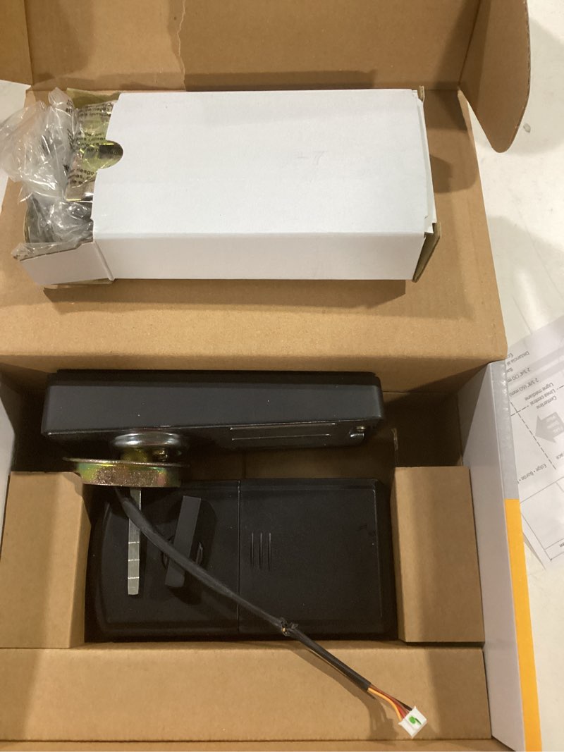 Condition photo showing As Is for RELIABILT Rollins Matte Black Keypad Electronic Deadbolt Lock