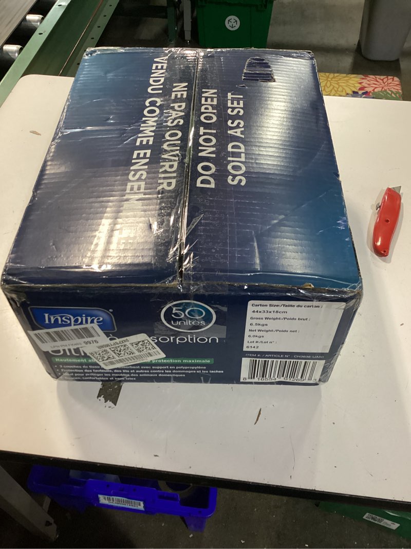 Condition photo showing New/Like New for Inspire Extra Large Super Absorbent Disposable Bed Pads for Chronic Incontinence Ultra Thick and Absorbent Bed Pads Disposable Adult | Pee Pads for Adults (36" X 36" Pack of 50) 50 Count(Pack of 1)