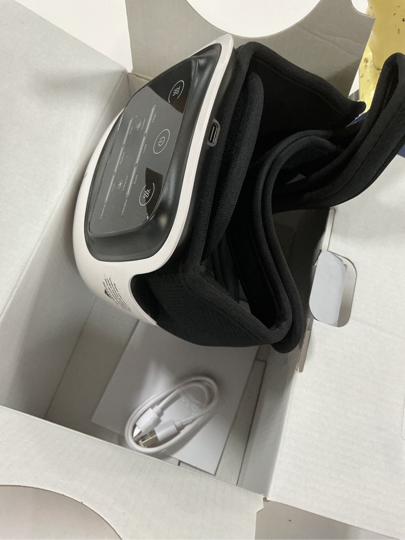 Condition photo showing Good Condition for brenzo 2026 new 3-in-1 cordless knee massager with heat, red light therapy & 3 vibration modes, 3 heating levels, heated knee pad for pain relief, gifts for all ages white