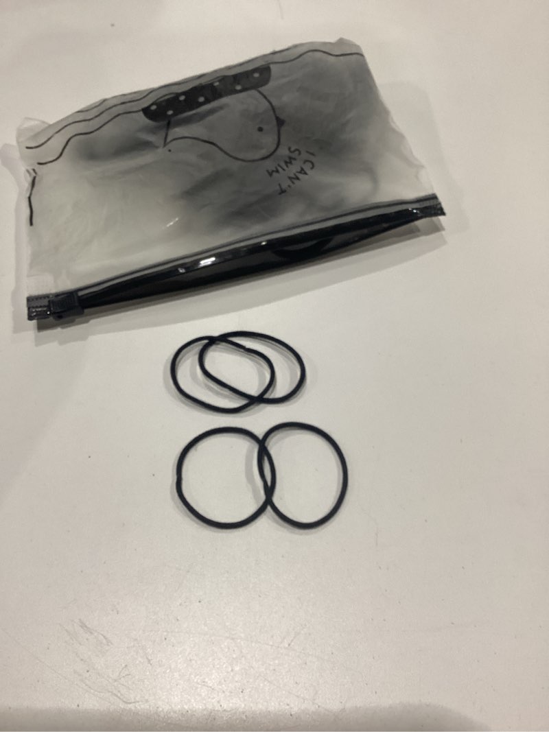 Condition photo showing New/Like New for 120 pieces black hair ties for thick and curly hair, strong hold, no damage ponytail holders for women or men (4 mm)