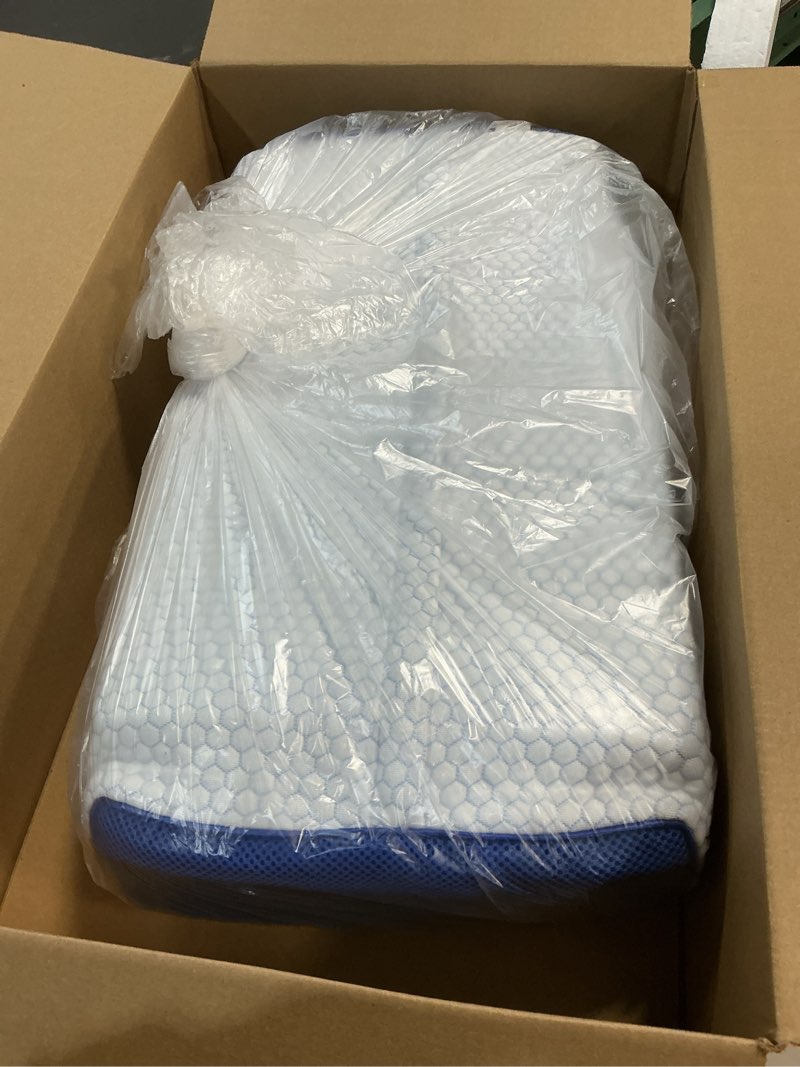 Condition photo showing Good Condition for cube pillow for side sleepers – adjustable height 4–5" – cooling memory foam – cervical pillow for neck & shoulder pain relief – rectangular pillow with washable ventilated cover & sleeping mask