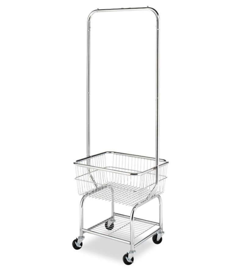 Whitmor Commercial Laundry Butler Silver: Chrome Clothes Drying & Clothing Rack, 100 lb Capacity, 70.3" Height