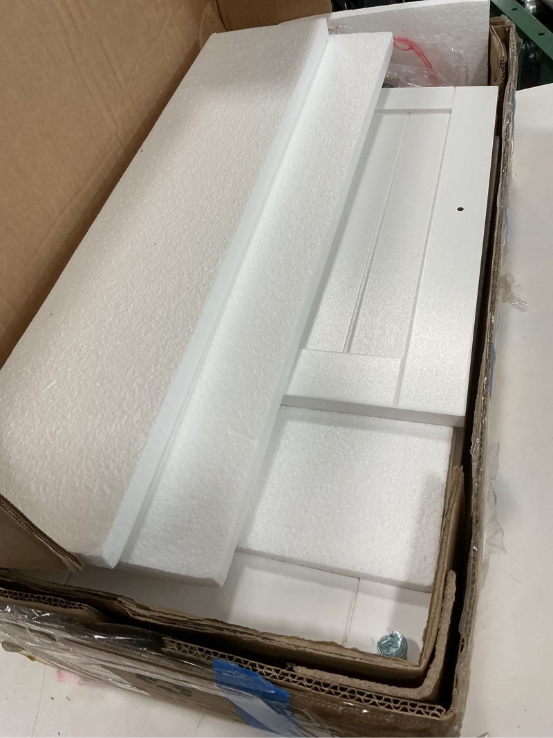 Condition photo showing Good Condition for Smuxee White Bathroom Cabinet Wall Mounted, Small Bathroom Medicine Cabinet with 2 Door Adjustable Shelves, Bathroom Wall Cabinet Over Toilet for Laundry Room Kitchen White Small