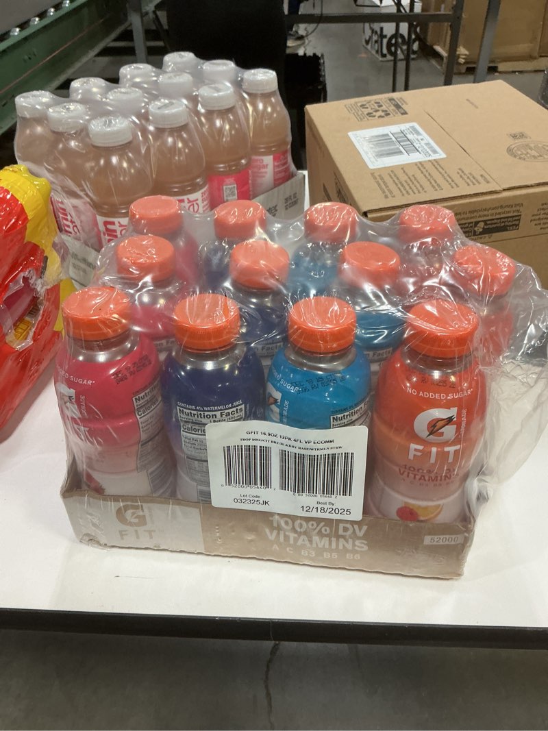 Condition photo showing New/Like New for ((BB:Dec/18/2025))Gatorade Fit Electrolyte Beverage  Healthy Real Hydration  New 2.0 4 Flavor Variety Pack  16.9.oz Bottles (12 Pack)
