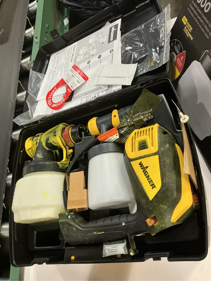 Condition photo showing As Is for wagner flexio 3500 electric handheld hvlp paint sprayer