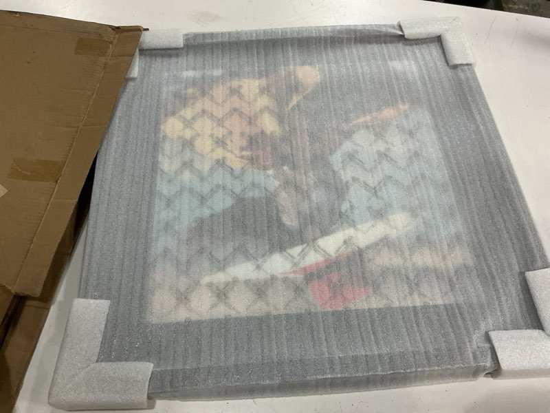 Condition photo showing Good Condition for ( 1 pack) skaotus 18x18 picture frame black solid wood for black mat 14x14 wall mounting square poster frames 18x18 inch