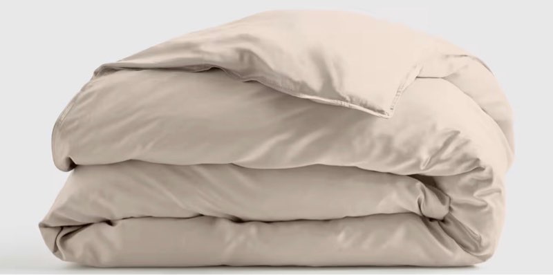 quince organic bamboo duvet cover king/calking sand