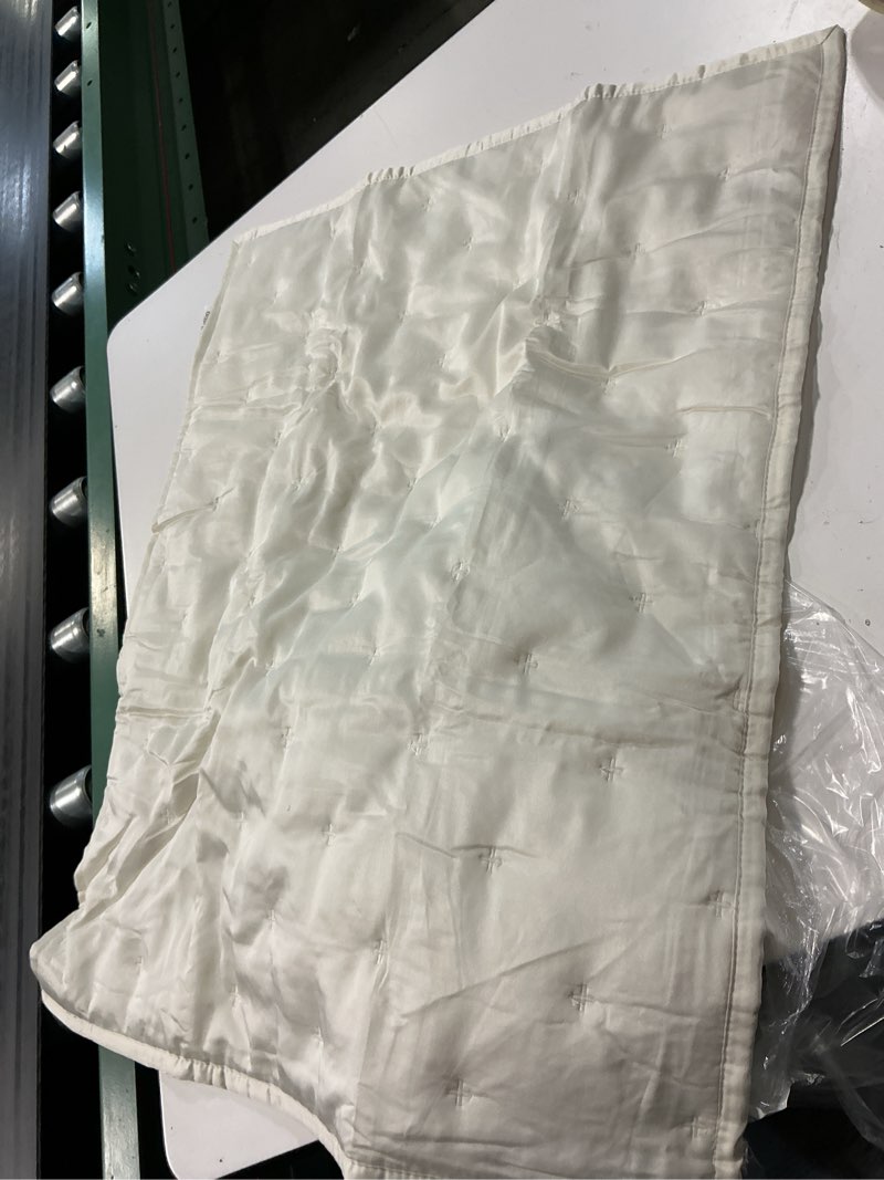 Condition photo showing Good Condition for bamboo dream quilted sham set queen color ivory 