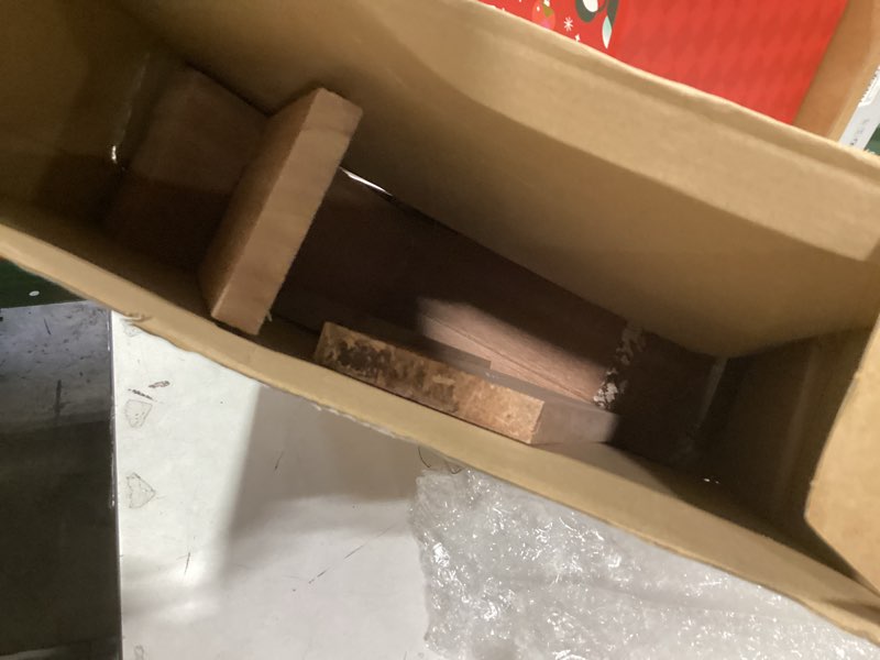 Condition photo showing As Is for Wesiti Christmas Wooden Nativity Manger Wood Nativity Scene with Roof Star 14.5 x 10.5'' for Inside 7 Inch Scale Holy Family Wooden Stable Creche Home Desk Decor (Without Figurines) classic