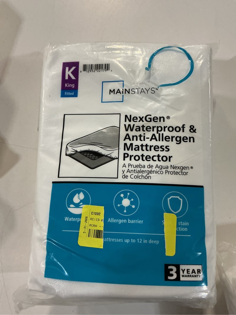 Condition photo showing Good Condition for mainstays nexgen waterproof fitted mattress protector  king