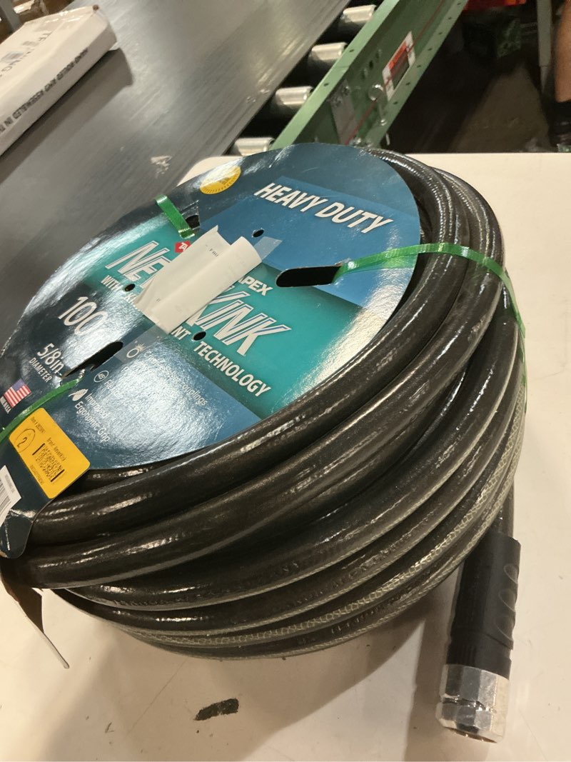 Condition photo showing Good Condition for neverkink teknor apex 5/8-in x 100-ft heavy-duty kink free vinyl gray coiled hose