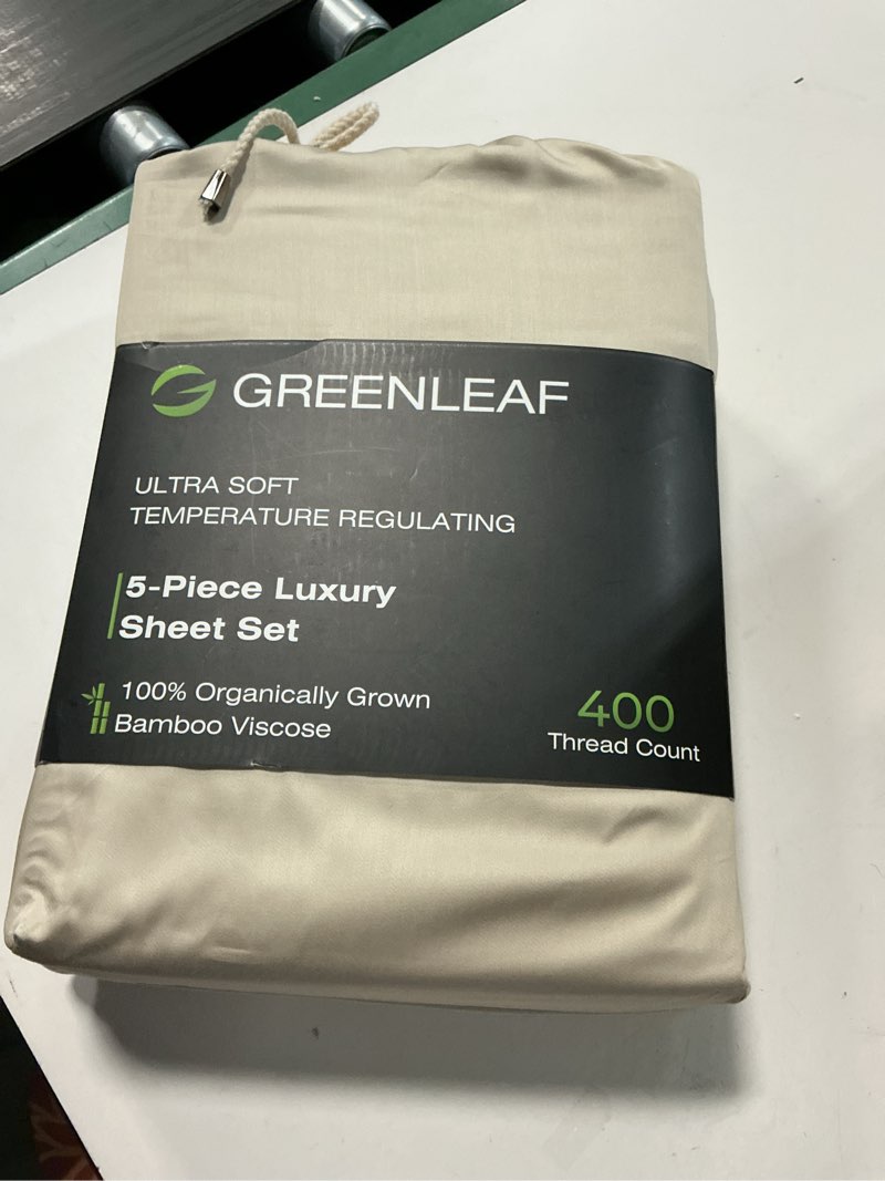 Condition photo showing New/Like New for GREENLEAF 100% Organic Viscose Derived Soft & Cooling Queen Size 5pcs Set
