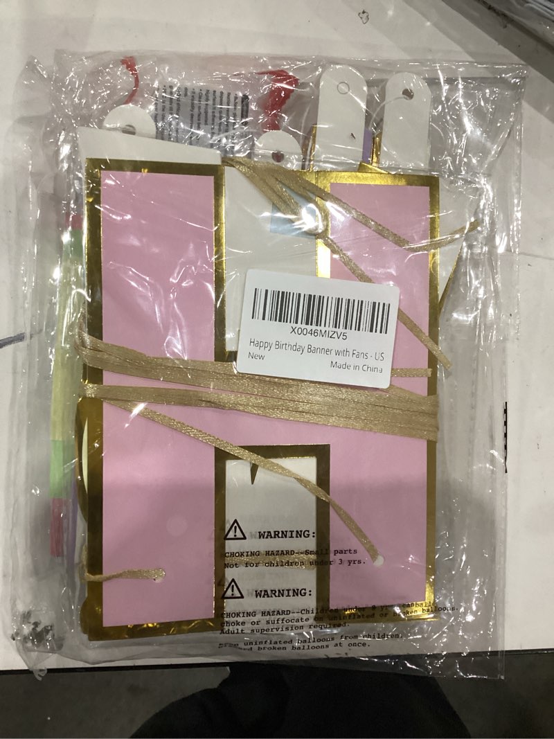 Condition photo showing New/Like New for KatchOn, Macaron Birthday Decorations Set - Pack of 18 | Happy Birthday Decorations | Pastel Happy Birthday Banner with Honeycombs, Paper fans, Garlands and Swirls | Pastel Party Decorations