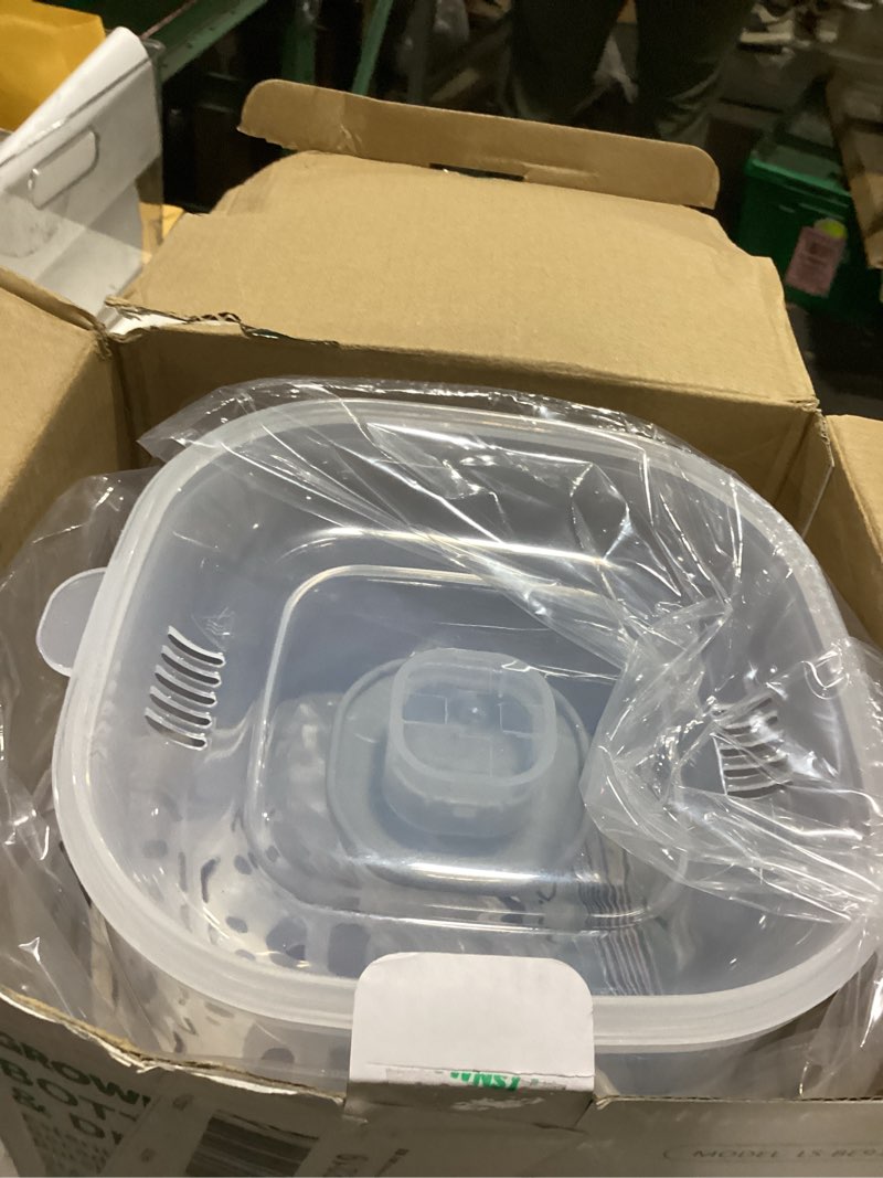 Condition photo showing As Is for grownsy bottle sterilizer and dryer, compact electric steam baby bottle sterilizer (esterilizador de biberones), bottle sanitizer for baby bottles, pacifiers, pump parts grey