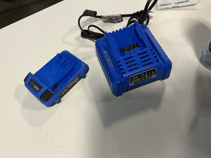 Condition photo showing As Is for kobalt 24 -volt 1 -pack lithium-ion 