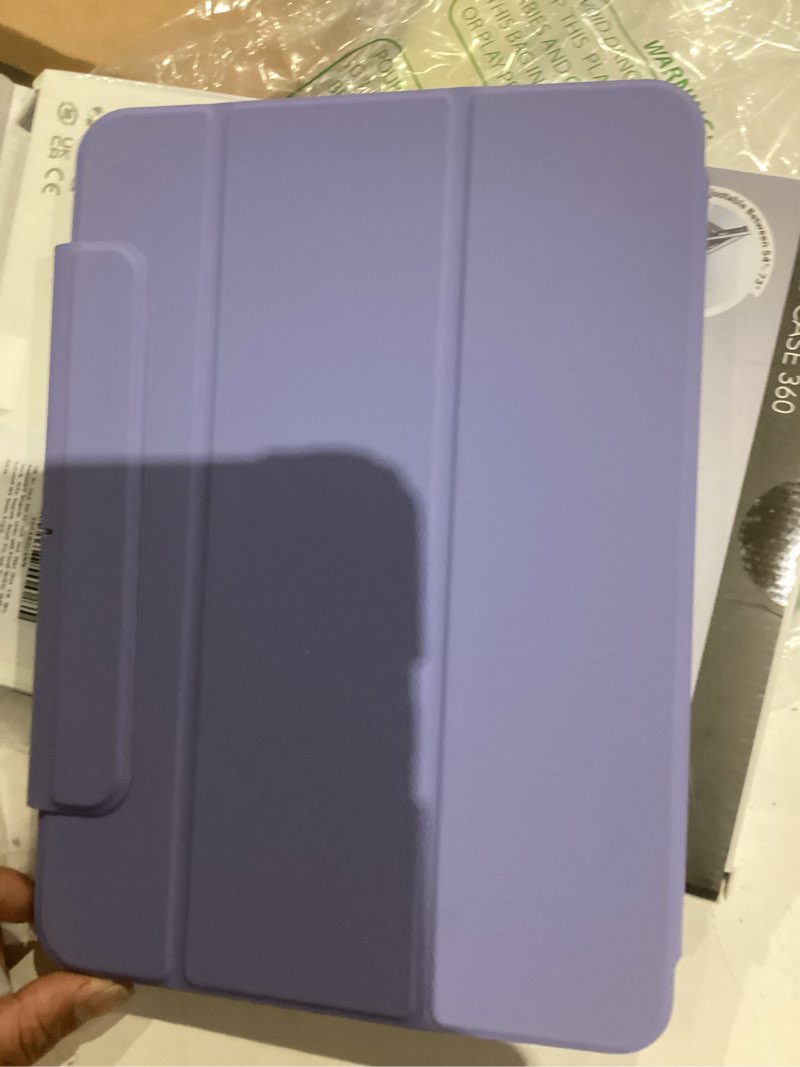 Condition photo showing As Is for esr for ipad pro 11 inch case (m5/m4) 2025/2024, removable magnetic cover, vertical stand, fully supports pencil pro and pencil (usb-c), rebound 360 series, purple pro 11" m5/m4 (2025/2024) purple