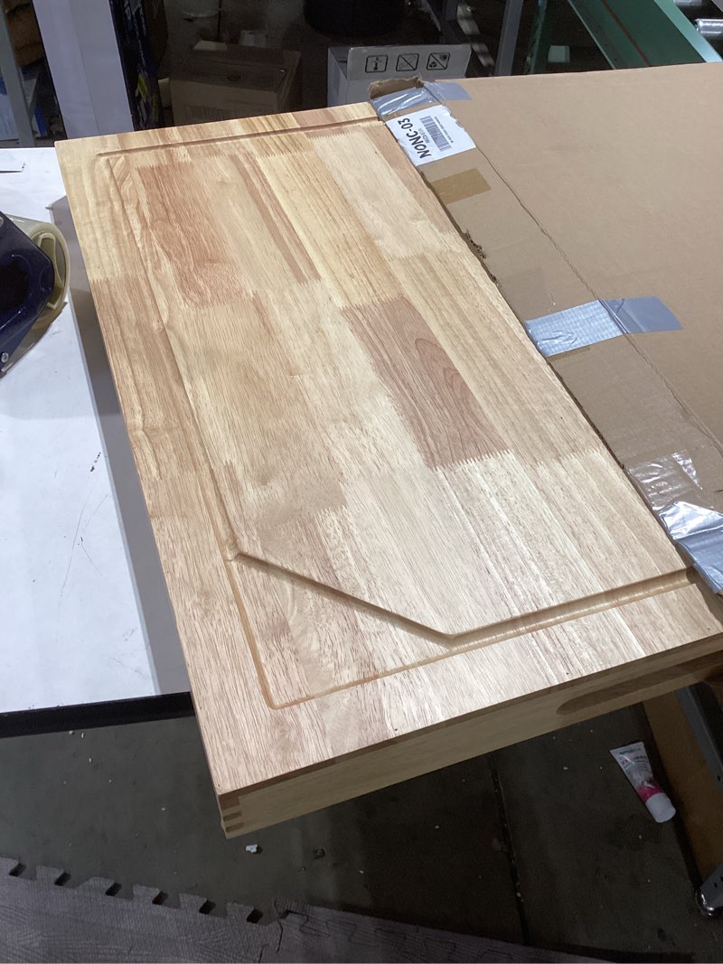 Condition photo showing As Is for 4 In 1 Noodle Board Stove Cover Lightweight Cutting Board Wood Stove Top Covers for Electric Stove, Glass Gas Stove Cover for Gas Burners - 30" x 22" Lighter