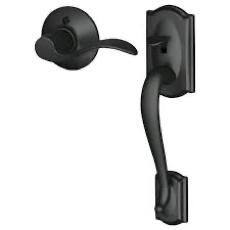 SCHLAGE FE285 622 Acc CAM RH Lower Half Handleset, Camelot Interior Trim, Matte Black
