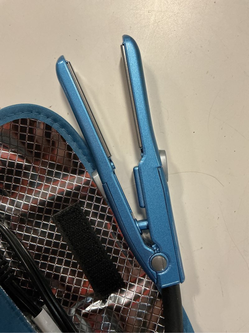 Condition photo showing Good Condition for babylisspro nano titanium mini flat iron hair straightener, 0.5" hair straightener iron for touch ups & all hair types, perfect for travel straightener with pouch
