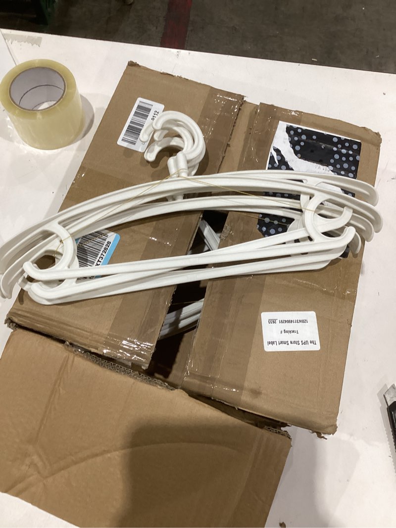 Condition photo showing Good Condition for clothes hanger nonslip storage rack simple hotel plastic home broad shoulders jeans hanging support