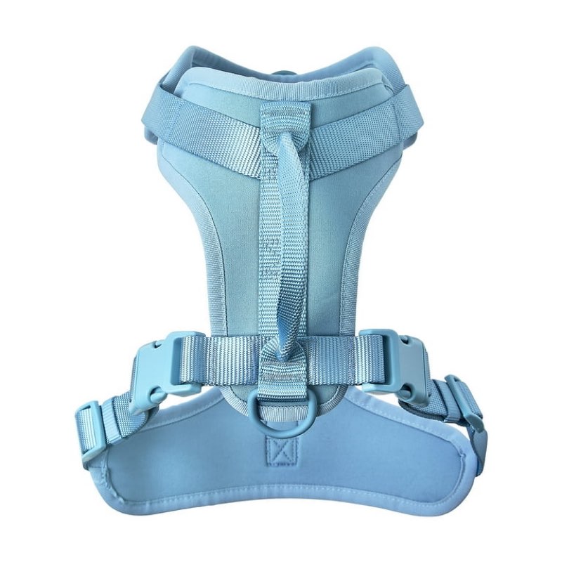 vibrant life neoprene comfort control monochrome harness, soft blue, large