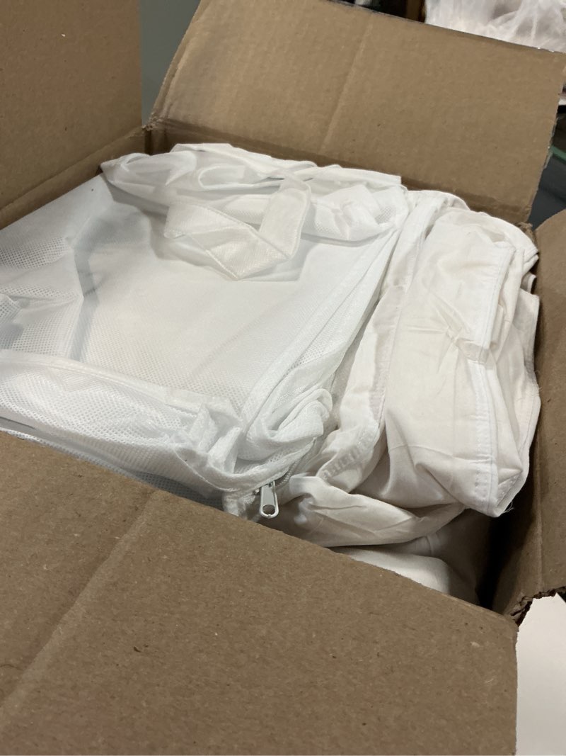 Condition photo showing As Is for Gehtmel Goose Down Fiber Comforter King Size – All Season Naturally Breathable Down Comforters, Luxury Hotel Collection Duvet Insert with 8 Corner Tabs, Cotton Fabric & Baffle Box (White,65oz Fill) White King(106"x90")