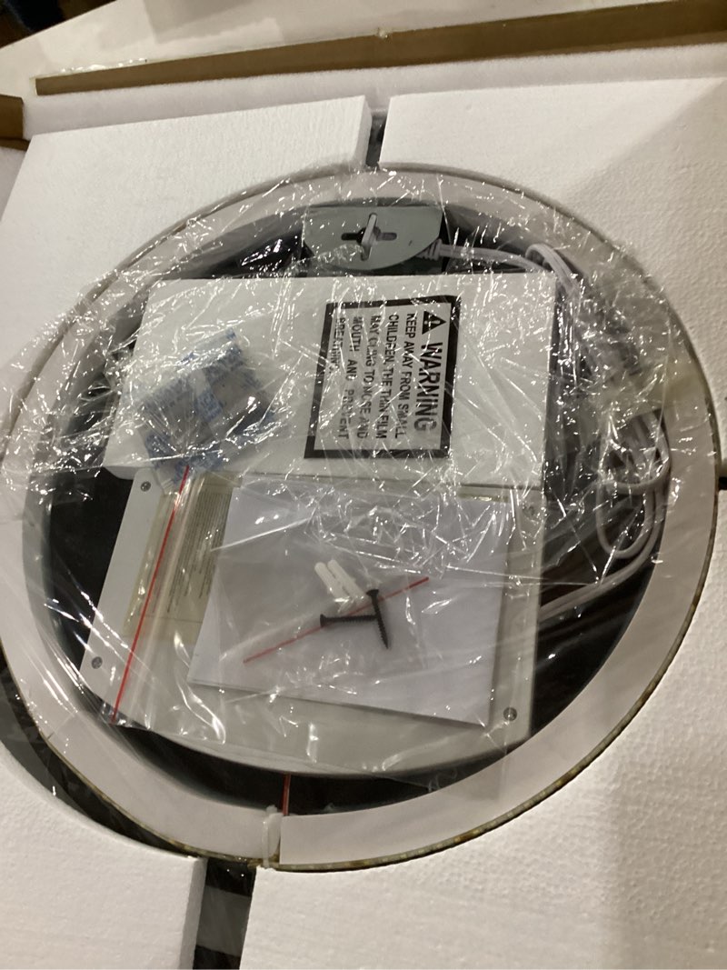 Condition photo showing New/Like New for 20inches Round LED Mirror,samrt Mirror Bathroom,Bathroom Mirror with Light,Anti- Fog,3 Colors Dimmable,Front and Backlit,CRI90+,Touch Button