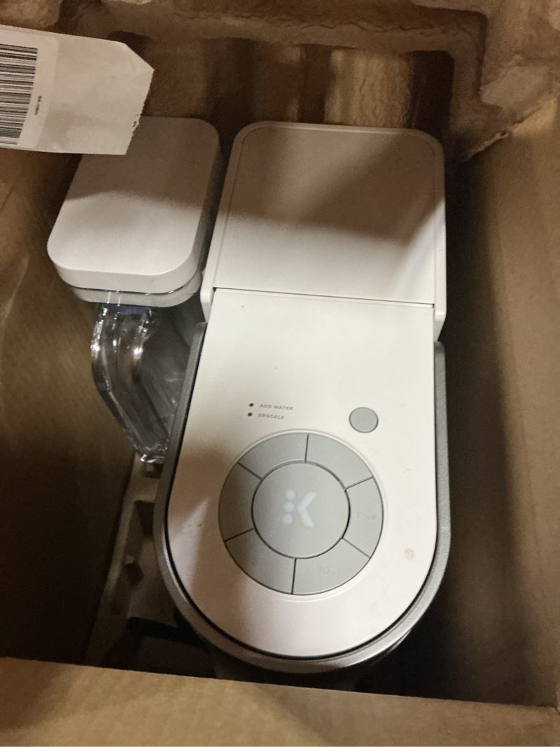 Condition photo showing As Is for keurig k-supreme single serve k-cup pod coffee maker, multistream technology, 4 brew sizes, 66oz dual-position removable reservoir, white white coffee maker