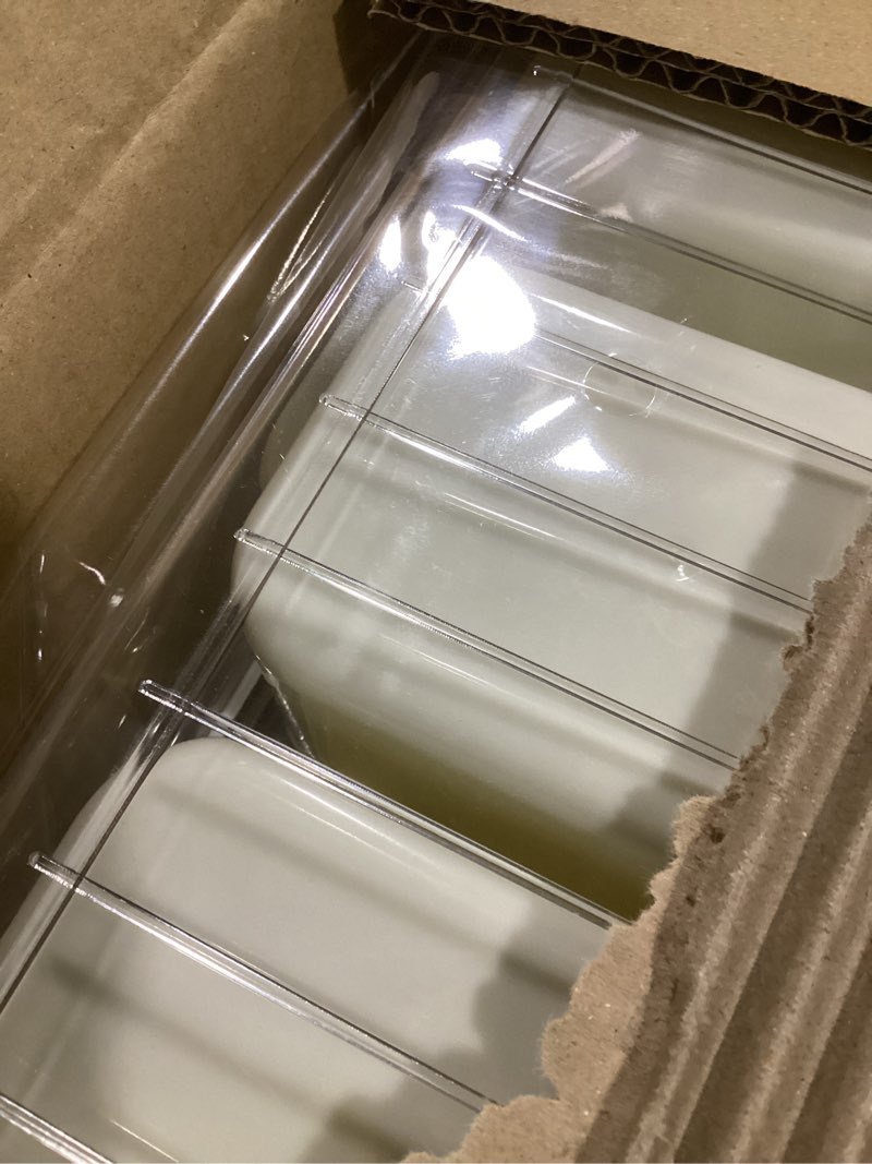 Condition photo showing Good Condition for divided serving tray with lid, 2 pack snackle box container, 8 compartment snack box with 3 spoons & 3 forks, reusable snack tray for travel, parties & daily use